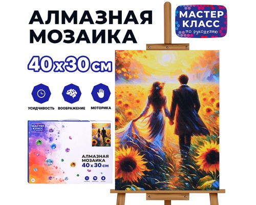 Мозаика алмазная "Романтичная пара" 30*40см.