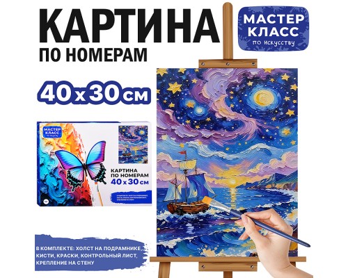 Картина по номерам MKR4030-170 "Ночное путешествие" 40х30 см.