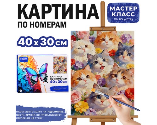 Картина по номерам MKR4030-172 "Котятки" 40х30 см.