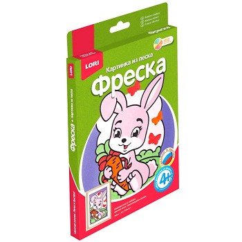 Фреска. Картина из песка "Зайка"