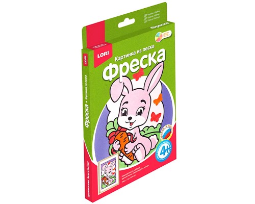 Фреска. Картина из песка "Зайка"