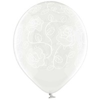 Шар латексный Шелкография кристалл 14" Розы -038 (упаковка 25шт)