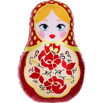 Шар (42''/107 см) Фигура, Матрешка, 1 шт. в уп.
