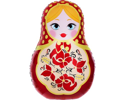 Шар (42''/107 см) Фигура, Матрешка, 1 шт. в уп.