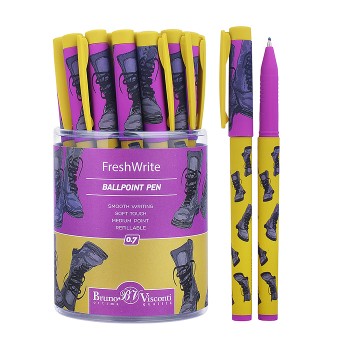 Ручка шариковая "FreshWrite. Boots. Синие ботинки" 0.7 мм, синяя