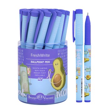 Ручка шариковая "FreshWrite. Авокадо. Модница" 0.7 мм, синяя