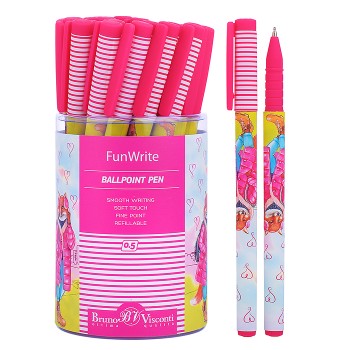 Ручка шариковая "FunWrite. Лиса с рюкзачком" 0.5 мм, синяя