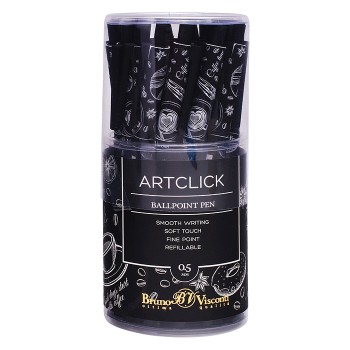 Ручка шариковая "ArtClick. Черный кофе. Время" 0.5 мм, синяя