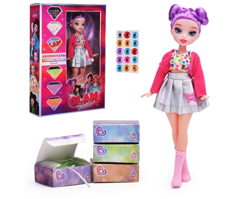 Модная кукла Glam Divas, Diamond Diva Эмили с аксессуарами, 25 см
