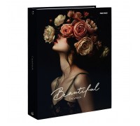 Тетрадь 80л. клетка "Цветы и девушка", на кольцах