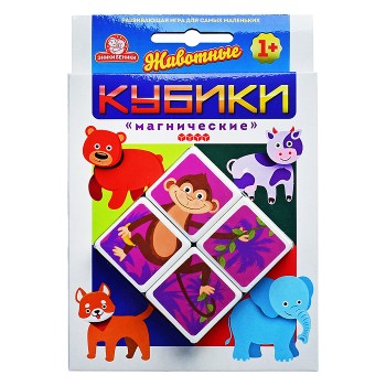 Кубики "Магнические" Животные тип 2
