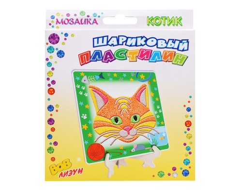 Шариковый пластилин "Мозаика" Котик