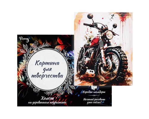Картина по номерам 30х40 "Дух байкера" (16 цветов)