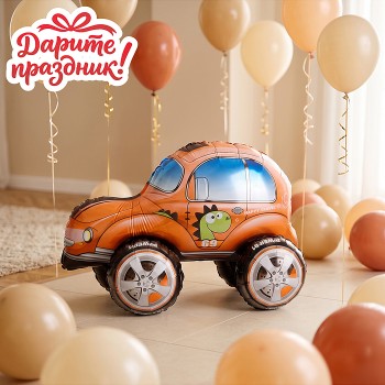 Интерьерное украшение Фигура-шар "Машинка" (цвет красный)
