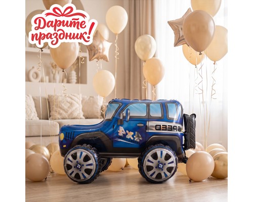 Интерьерное украшение Фигура-шар "Машинка" (цвет синий)