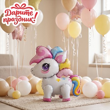 Интерьерное украшение  Фигура-шар "Единорожки"