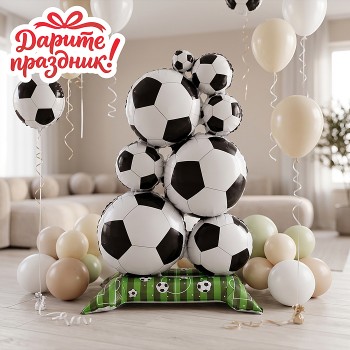 Интерьерное украшение  Фигура-шар "Футбол"