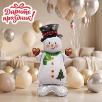 Интерьерное украшение Фигура-шар "Снеговичок"