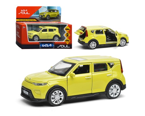 Машина металл KIA soul длина 12 см, двери, багаж., инерц, салатовый