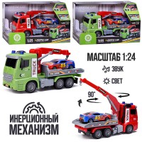 Машина "Автоперевозчик" на батарейках, в коробке