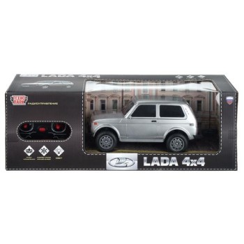 Машина р/у LADA 4x4 23 см, свет, серебристый