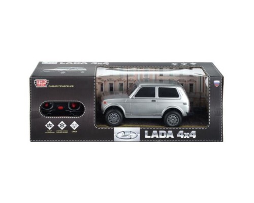 Машина р/у LADA 4x4 23 см, свет, серебристый