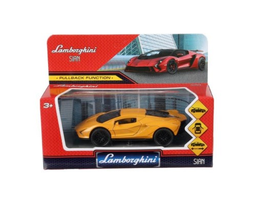 Машина металл lamborghini sian 12см, инерц, двери