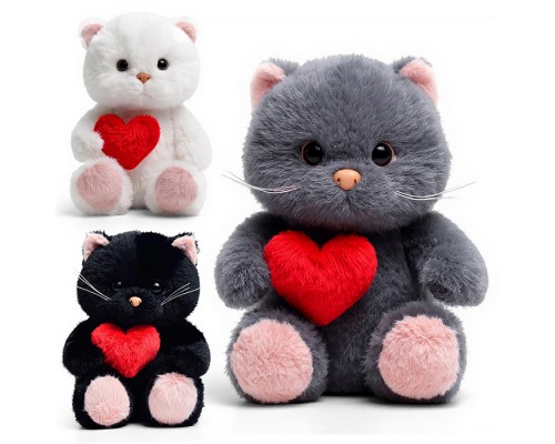 Мягкая игрушка "Кот с сердечком" 22 см