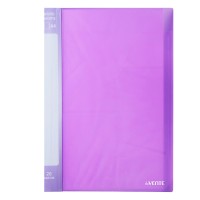 Папка с 020 вкладышами A4 "Gelato Dreams" A4 (235x310x15 мм) 600 мкм, фактура гладкая глянцевая, вкладыши 30 мкм, с наварным карманом и вкладышем для надписей, с внутренним карманом 160 мкм, лавандовый сорбет
