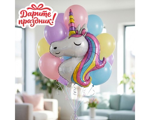 Интерьерное украшение Фигура-Шар "Единорог"