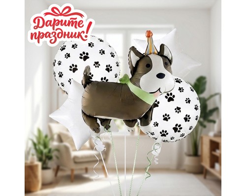 Интерьерное украшение Набор шаров "Собачки"