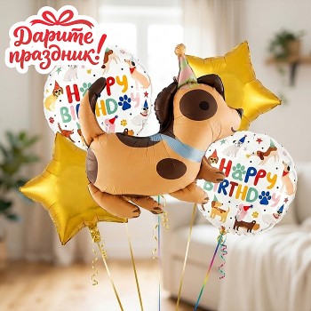 Интерьерное украшение Набор шаров "Здвездный День Рождения"