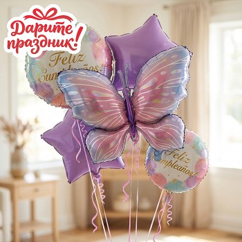 Интерьерное украшение Набор шаров "Сиреневый праздник"