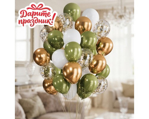 Украшение интерьерное Фонтан из шаров "Изумруды" 40 шт.