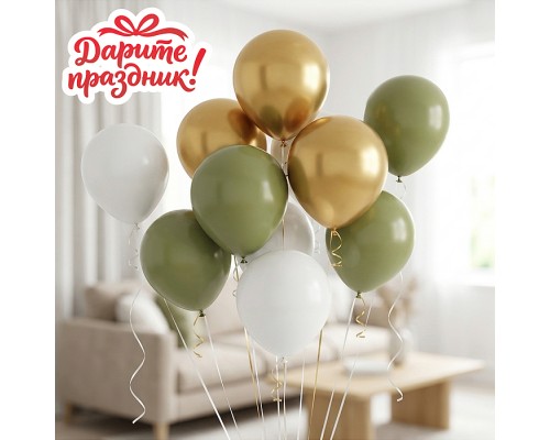 Украшение интерьерное Фонтан из шаров "Зеленое облако" 30 шт.