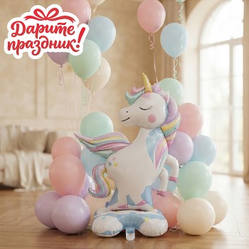 Интерьерное украшение Фигура-шар "Единорожек"