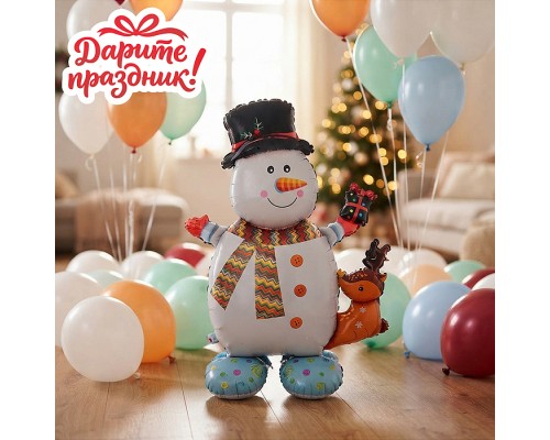 Интерьерное украшение Фигура-шар "Снеговик"