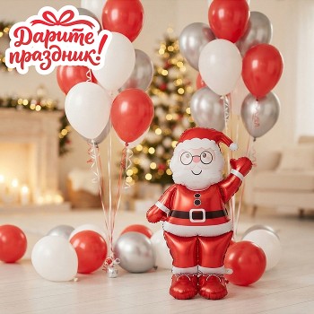 Интерьерное украшение Фигура-шар "Санта"