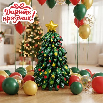 Интерьерное украшение Фигура-шар "Новогодняя елочка"