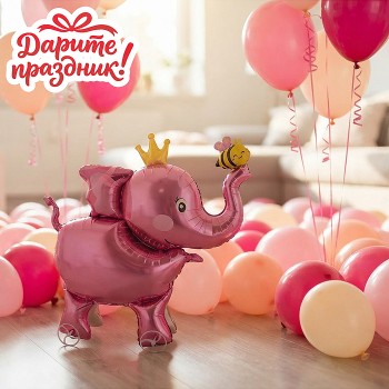 Интерьерное украшение Фигура-шар "Слоник-принцесса"