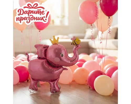Интерьерное украшение Фигура-шар "Слоник-принцесса"