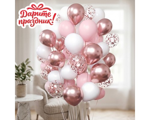 Украшение интерьерное Фонтан из шаров "Нежность" 40 шт.