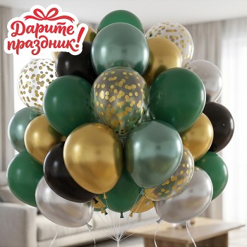 Украшение интерьерное Фонтан из шаров "Зелёный луг" 30 шт.