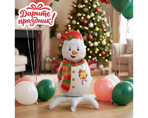 Интерьерное украшение "Фигура-Шар. Снеговик"