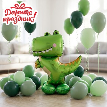 Интерьерное украшение "Фигура-Шар. Дракончик" цвет зеленый