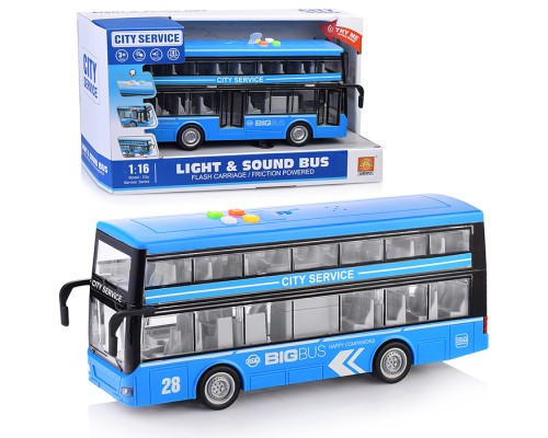 Автобус "Даблдекер" 1:16 (свет, звук) в коробке