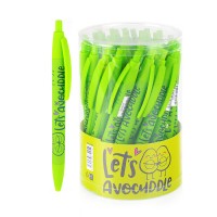 Ручка шариковая автомат "Let's avocuddle" прорезиненная, цвет чернил синий, 0.7мм