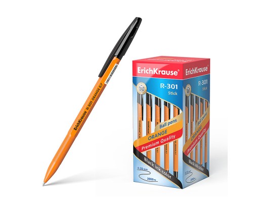 Ручка шариковая R-301 ORANGE 0.7 Stick цвет чернил чёрный