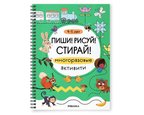 Многоразовые активити. 4-5 лет. Пиши! Рисуй! Стирай!