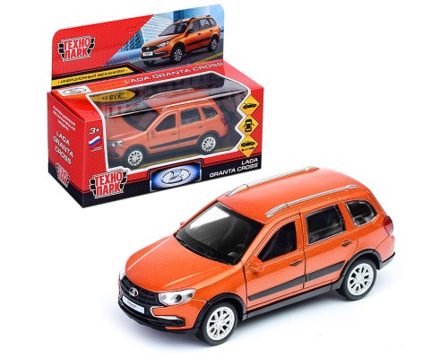Машина металл "Авто №1" 12 см LADA GRANTA CROSS (двери, багаж, инерц, золотой)